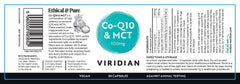 Viridian Co-Q10 & MCT 100mg 30s