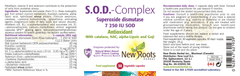 New Roots Herbal S.O.D. Complex Superoxide Dismutase 30s