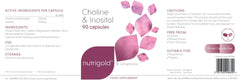 Nutrigold Choline 250mg & Inositol 250mg 90s