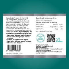 Cytoplan Vitamin D3 + K2 Spray 30ml