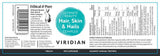 Viridian Ultimate Beauty Hair, Skin & Nails Complex 120s