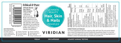 Viridian Ultimate Beauty Hair, Skin & Nails Complex 120s