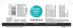 Viridian Grape Seed Extract 100mg 30s