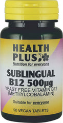 Health Plus B12 500µg Sublingual