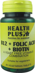 Health Plus B12 + Folic Acid + Biotin