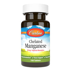 Carlson Chelated Manganese - 100 Tablets