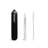 The Last Straw - CHARCOAL -  The reusable + portable telescopic straw with keychain case