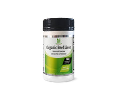 NXGEN Wholefoods Grass Fed Beef Liver 500mg - 180 Capsules