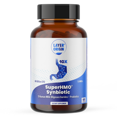 Layer Origin SuperHMO Synbiotic (5 Human Milk Oligosaccharides + Probiotics) - 60 Capsules