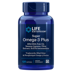 Life Extension Super Omega-3 Plus EPA/DHA with Sesame Lignans, Olive Extract, Krill &amp; Astaxanthin - 120 Softgels