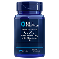 Life Extension Super-Absorbable CoQ10 100mg with d-Limonene - 60 Softgels