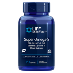 Life Extension Super Omega-3 EPA/DHA with Sesame Lignans &amp; Olive Extract - 120 Softgels