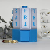 7-Day Tablet & Capsule Dispenser – Lake Blue