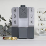 7-Day Tablet & Capsule Dispenser – Dark Grey