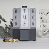 7-Day Tablet & Capsule Dispenser – Dark Grey