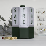 7-Day Tablet & Capsule Dispenser – Forest Green