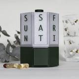 7-Day Tablet & Capsule Dispenser – Forest Green