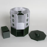 7-Day Tablet & Capsule Dispenser – Forest Green