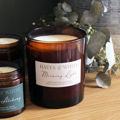 Hayes & White Morning Light Essential Oil Candle | Large – 260g | Bergamot & Cedarwood | Soy Wax | Hand-Poured in Sussex
