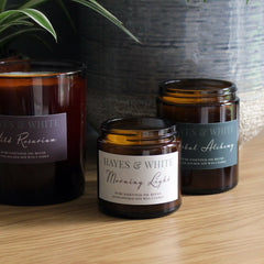 Hayes & White Morning Light Essential Oil Candle | Small – 120g | Bergamot & Cedarwood | Soy Wax | Hand-Poured in Sussex