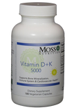 Moss Nutrition Vitamin D + K 5000 - 180 Capsules