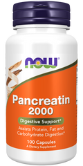 NOW Foods Pancreatin 2000 - 100 Capsules