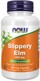 NOW Foods Slippery Elm 400mg - 100 Capsules