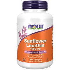 NOW Foods Sunflower Lecithin 1200mg - 100 Softgels