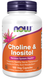 NOW Foods Choline &amp; Inositol 500mg - 100 Capsules