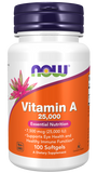 NOW Foods Vitamin A 25,000 - 100 Softgels