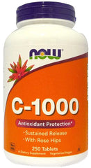 Vitamin C-1000 with Rose Hips - Sustained Release - 250 tablets | NOW Foods