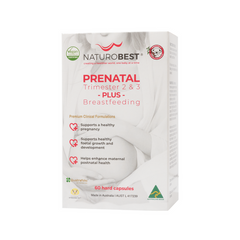 NaturoBest Prenatal Trimester 2 &amp; 3 Plus - 60 Capsules