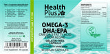 Health Plus Omega-3 DHA:EPA 500mg (Vegan)