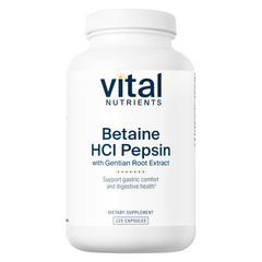 Vital Nutrients Betaine HCl Pepsin - 225 Capsules