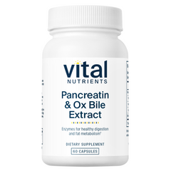 Vital Nutrients Pancreatin &amp; Ox Bile Extract - 60 Capsules