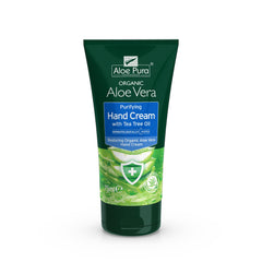 Aloe Pura Organic Aloe Vera Purifying Hand Cream with Tea Tree Oil 75ml