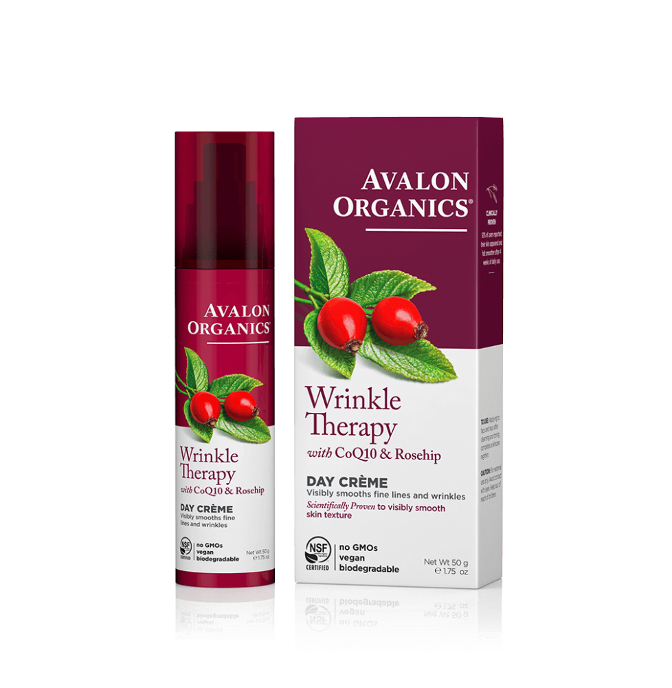 Avalon Organics Wrinkle Therapy with CoQ10 & Rosehip Day Creme 50g