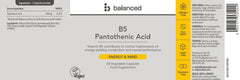 Balanced B5 Pantothenic Acid 30's