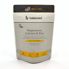 Balanced Magnesium, Calcium & Zinc 60s Refill Pack