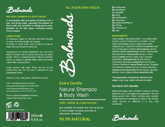 Balmonds Natural Shampoo & Body Wash 200ml