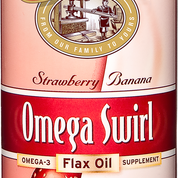 Barleans Omega Swirl Flax Oil Strawberry Banana 227ml