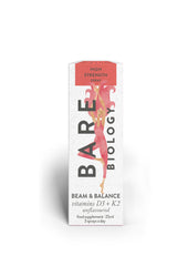 Bare Biology Beam & Balance Vitamins D3 + K2 Unflavoured (RED) 25ml