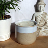 Hayes & White Morning Light Essential Oil Candle | Luxury Ceramic Pot – Beige | 500g | Bergamot & Cedarwood | Soy Wax