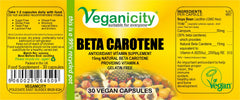 Veganicity Beta Carotene 15mg