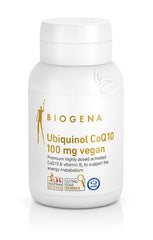 Biogena Ubiquinol CoQ10 100mg Vegan Gold 60's