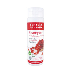Bentley Organic Shampoo For Dry, Damaged & Coloured Hair Pomegranate, Olive and Aloe Vera with Sweet Orange 250ml