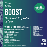 Grass & Co Boost Sea Greens Algae Omega 3 For Men 30s