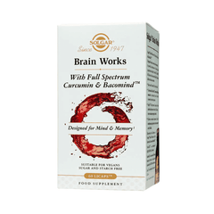 Solgar Brain Works With Full Spectrum Curcumin & Bacomind 60s