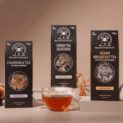 Quirky Monkey Chamomile Tea with Reishi Mushrooms 15 Pyramid Teabags