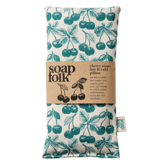 Soap Folk Cherry Stone Hot & Cold Pillow (Green print)